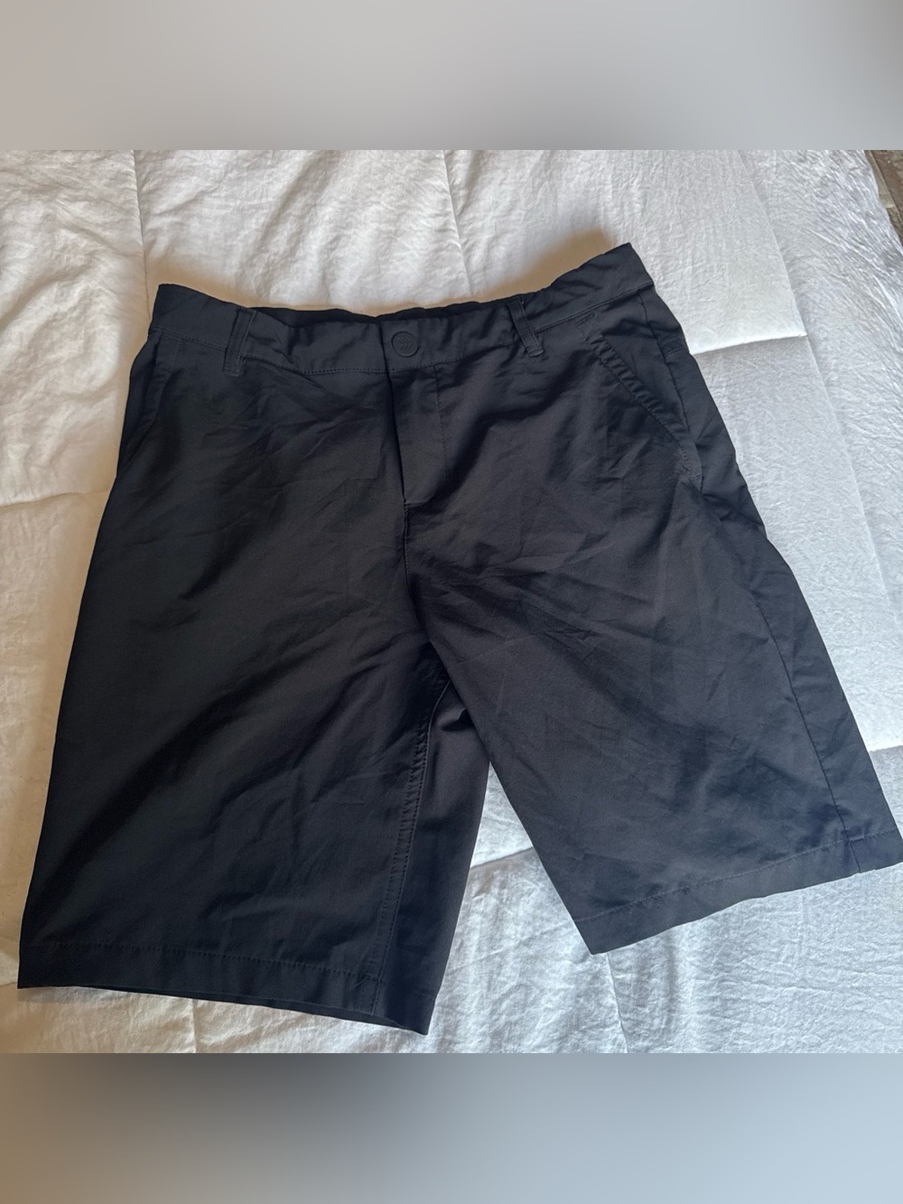 all in motion Black Flat-Front Kids Shorts